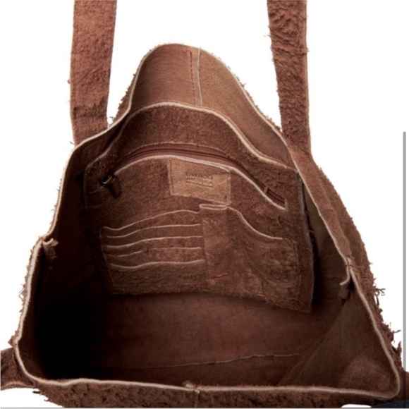 ☀️Latico King Mushroom Large Suede Tote Light Brown - Picture 3 of 3